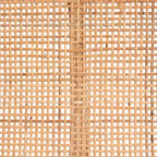 Banc d'appoint moderne bohème en rotin naturel et bois d'acajou