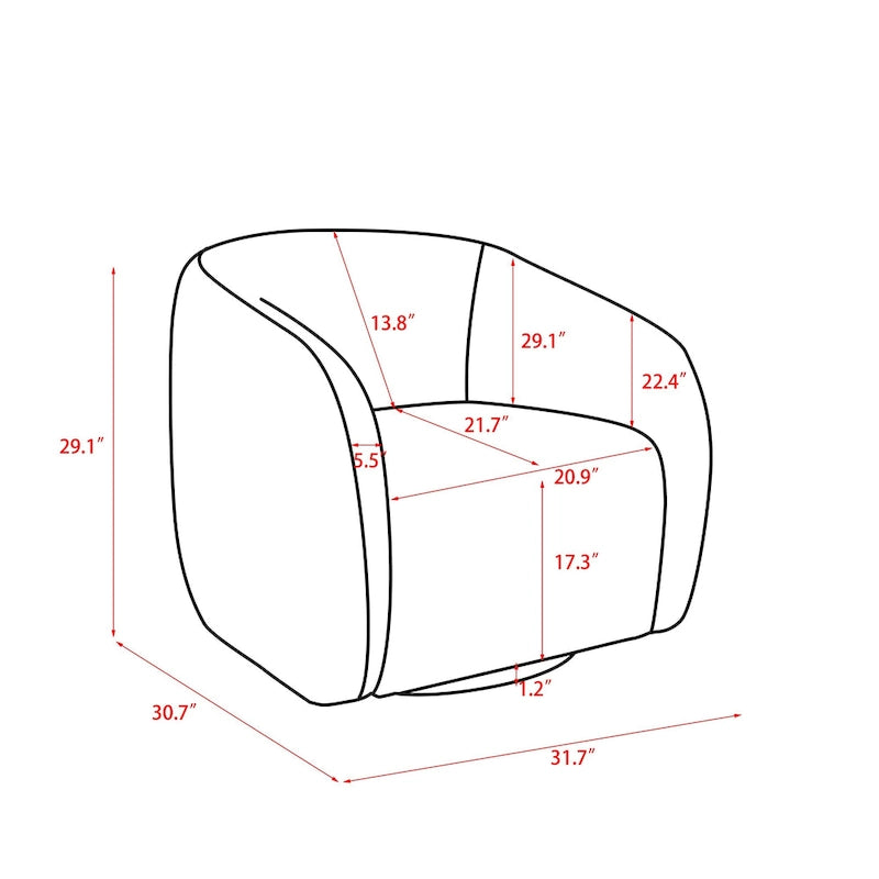 Fauteuil pivotant à 360°