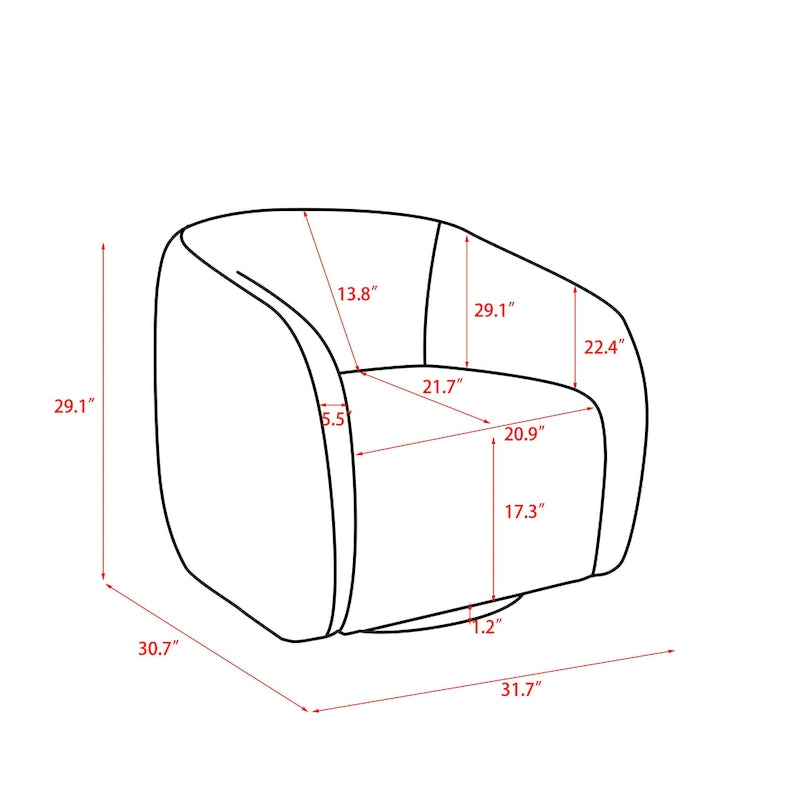 Fauteuil pivotant à 360°