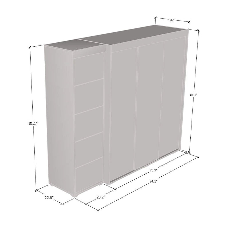 Armoire 3D-EX avec 1 miroir