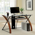 Falt Modern Grey-Tint 47-inch Glass Computer Desk by Furniture of America