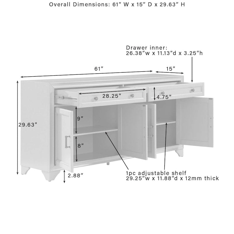 Buffet et garde-manger 3 pièces - 15x108,5x67,75