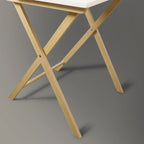 Bureau de travail pliable pour ordinateur portable en bois massif à 2 niveaux