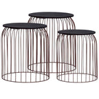 Tables basses 3 pièces cuivre