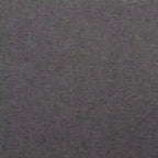 Lit plateforme moderne du milieu du siècle en tissu gris foncé et bois de noyer.