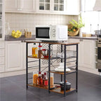 Étagère de rangement pour îlot de cuisine avec cadre en métal