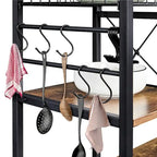 Étagère de rangement pour îlot de cuisine avec cadre en métal
