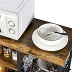 Étagère de rangement pour îlot de cuisine avec cadre en métal