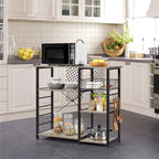 Étagère de rangement pour îlot de cuisine avec cadre en métal