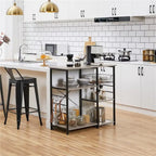 Étagère de rangement pour îlot de cuisine avec cadre en métal