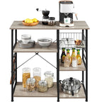 Étagère de rangement pour îlot de cuisine avec cadre en métal