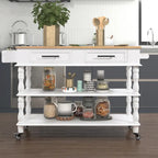 Îlot de cuisine roulant avec rangement, roulettes, porte-bouteilles et étagère à épices