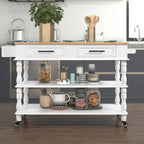 Îlot de cuisine roulant avec rangement, roulettes, porte-bouteilles et étagère à épices