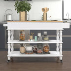 Îlot de cuisine roulant avec rangement, roulettes, porte-bouteilles et étagère à épices