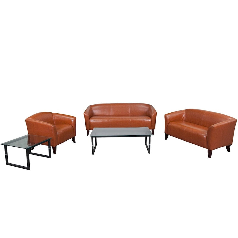 Ensemble de réception avec pieds en bois – 33,5 - 72,75 larg. x 29 - 31 prof. x 29 haut.
