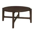 Table basse ronde marron foncé