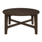 Table basse ronde marron foncé