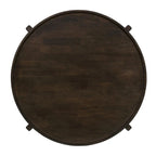 Table basse ronde marron foncé