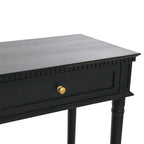 Console en bois d'acacia avec étagère en rotin