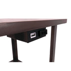 58 Table d'appoint canapé avec étagères et lampe, avec station de charge