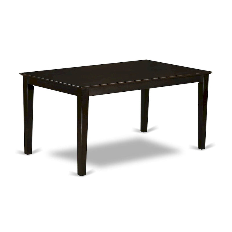 Table de Cuisine 7 Pièces - Table à Manger Rectangulaire et 6 Chaises de Salle à Manger, 36x60 Pouces, Cappuccino
