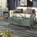 Table basse et table d'appoint modernes 2 pièces avec tiroirs accentués de vagues 3D