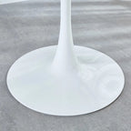 Table à manger ronde avec 4 chaises en tissu peluche Teddy