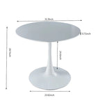Table à manger ronde avec 4 chaises en tissu peluche Teddy