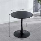 Table à manger ronde avec 4 chaises en tissu peluche Teddy