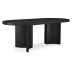 Table de salle à manger noire - 86,25 L x 42 P x 30,25 H