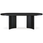 Table de salle à manger noire - 86,25 L x 42 P x 30,25 H
