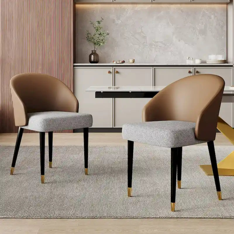Table à manger rectangulaire extensible en pierre frittée 94.48 9 pièces avec 8 chaises en similicuir