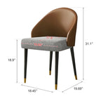 Table à manger rectangulaire extensible en pierre frittée 94.48 9 pièces avec 8 chaises en similicuir